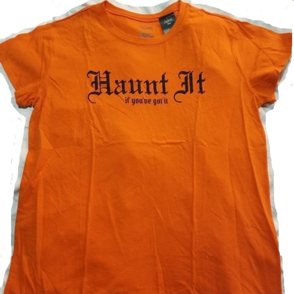 WOMEN  Shirt HAUNT IT Halloween SIZE L NEW